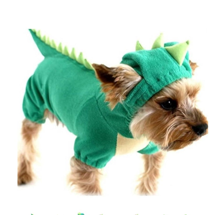 Pet Dog Halloween Dinosaur Dress Up Teddy Bear Medium and Small Dog Foreign Trade Dog Clothes