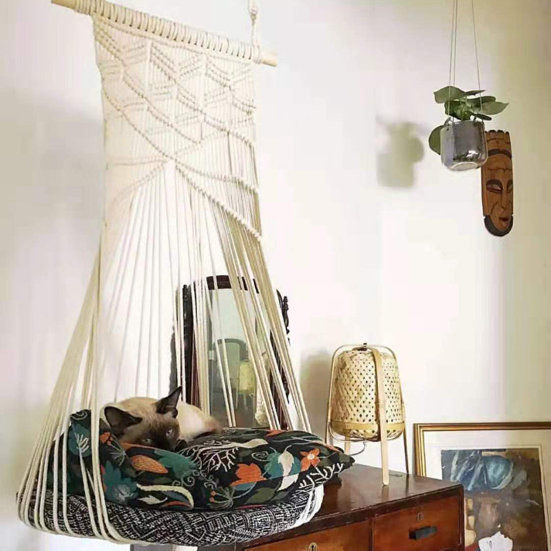 Pet Swing Cage Handmade Macrame Four Seasons Available