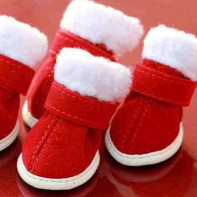 Pet christmas shoes