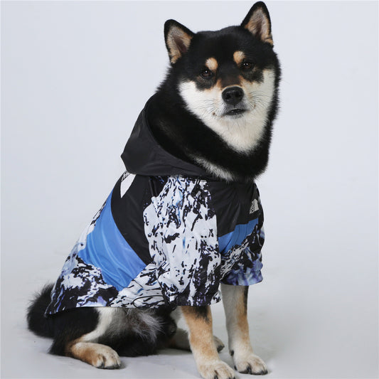 Windproof And Rainproof Dog Clothes Large Dog Raincoat Dog Pet Shell Jacket