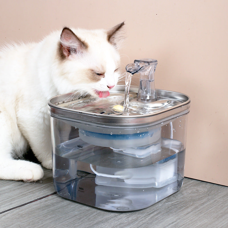 宠物猫狗不锈钢自动循环饮水机智能饮水器宠物配件